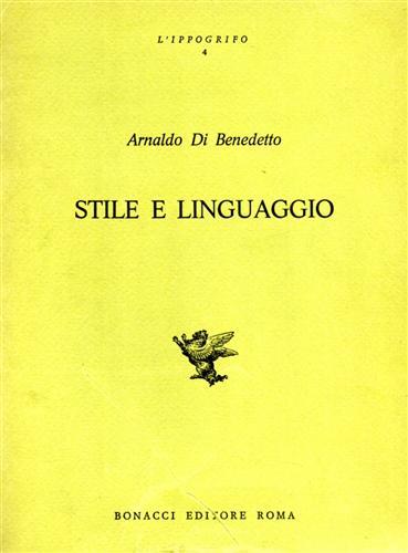 Stile e linguaggio - Arnaldo Di Benedetto - copertina