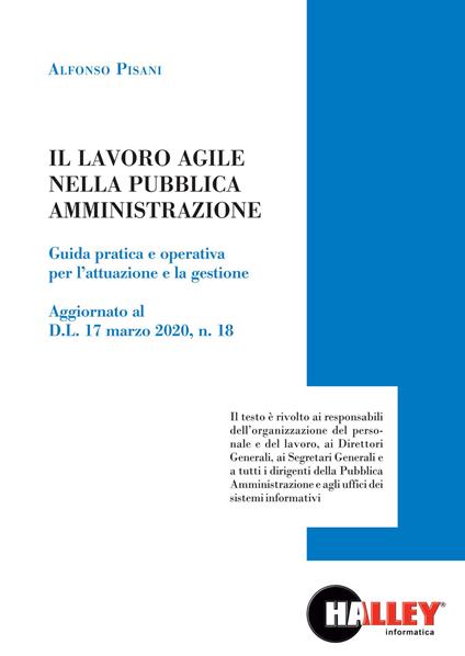 Il lavoro agile nella pubblica amministrazione - Alfonso Pisani - copertina