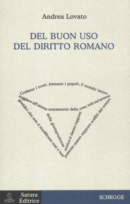 Del buon uso del diritto romano - Andrea Lovato - copertina