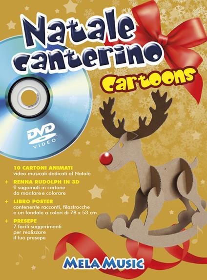 Natale canterino cartoons. Libro poster. Ediz. illustrata. Con DVD - copertina