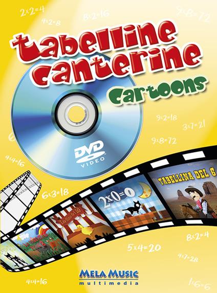 Tabelline canterine cartoons. Ediz. illustrata. Con DVD - copertina