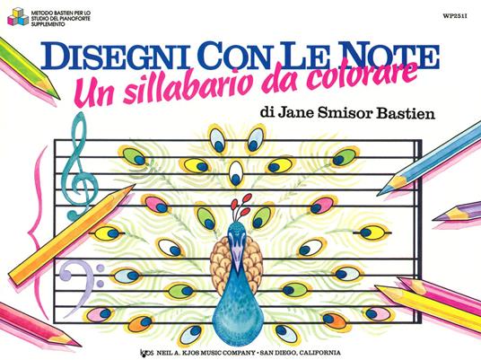 Disegni con le note. Un sillabario da colorare - Jane Bastien - copertina