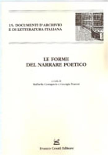 Le forme del narrare poetico - copertina