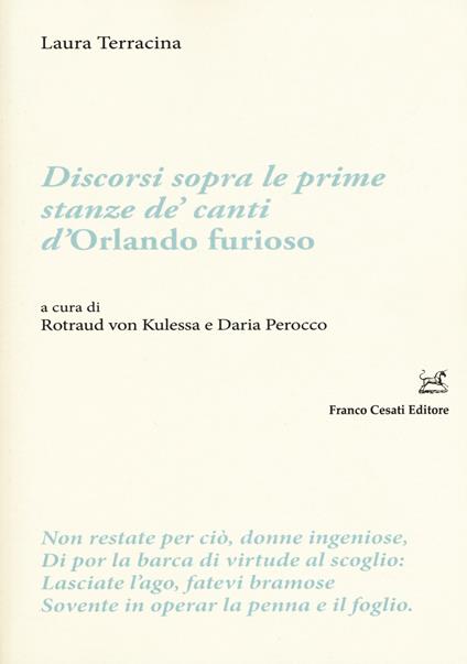 Discorsi sopra le prime stanze de' canti d'Orlando furioso - Laura Terracina - copertina