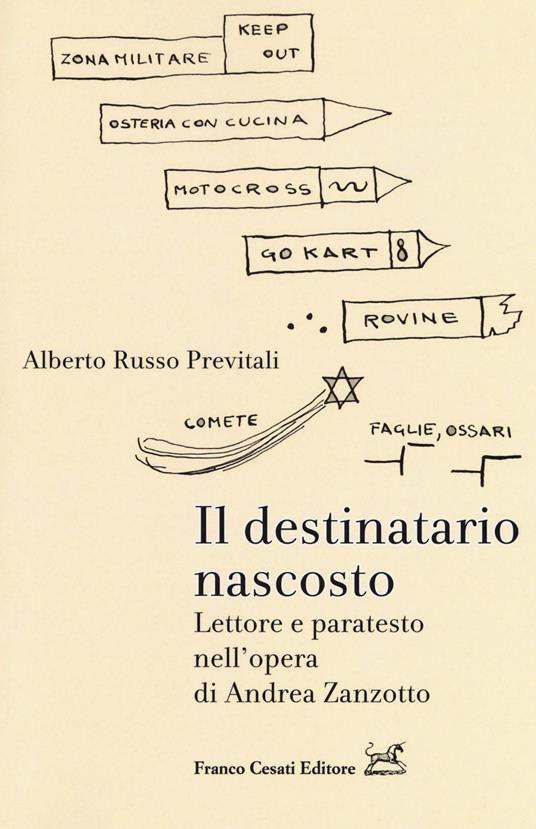 Il destinatario nascosto. Lettore e paratesto nell'opera di Andrea Zanzotto - Alberto Russo Previtali - copertina