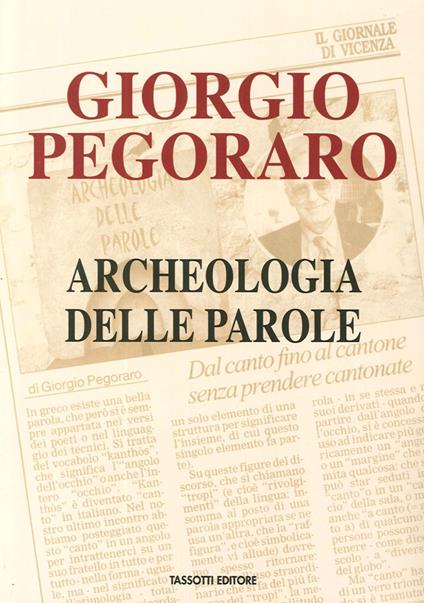 Archeologia delle parole - Giorgio Pegoraro - copertina