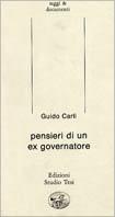 Pensieri di un ex governatore - Guido Carli - copertina