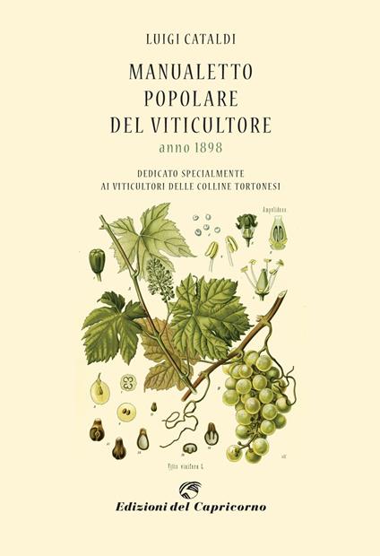 Manualetto popolare del viticultore dedicato specialmente ai viticultori delle colline tortonesi (rist. anast. 1898) - Luigi Cataldi - copertina