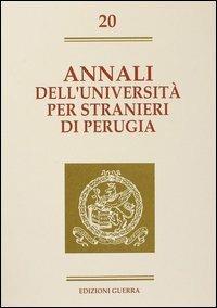 Annali dell'Università per stranieri di Perugia. Semestre gennaio-giugno 1994. Vol. 20 - copertina