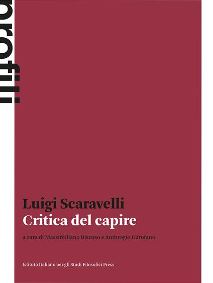 Critica del capire - Luigi Scaravelli - copertina