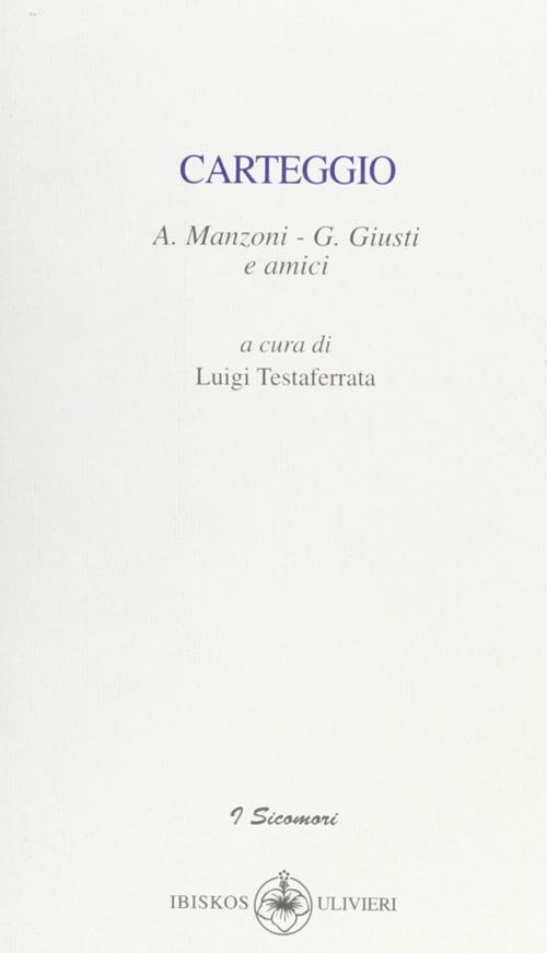 Carteggio - Luigi Testaferrata - copertina