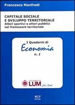 Capitale sociale e sviluppo territoriale. Attori sportivi e attori pubblici nel framework territoriale