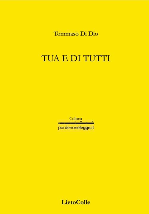 Tua e di tutti - Tommaso Di Dio - copertina