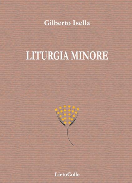 Liturgia minore - Gilberto Isella - copertina