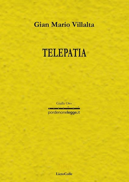 Telepatia - G. Mario Villalta - copertina