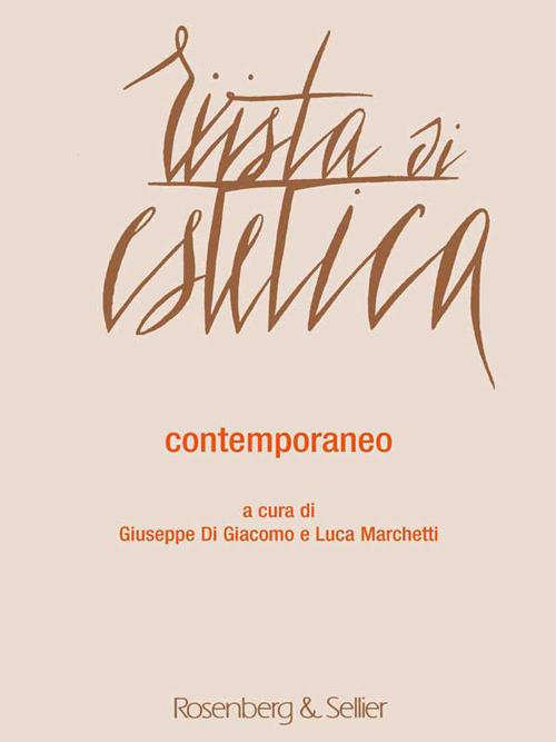 Rivista di estetica (2016). Vol. 61: Contemporaneo. Arti visive, musica, architettura. - copertina