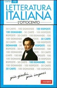 Letteratura italiana. L'Ottocento. 50 carte - copertina