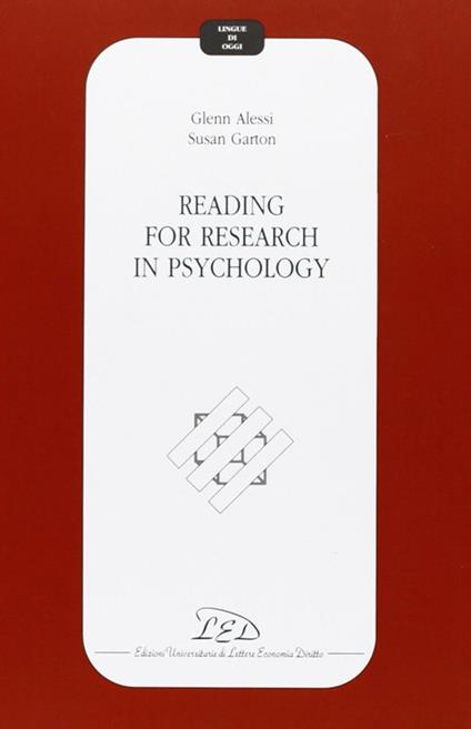 Reading for research in psychology - Glenn Alessi,Susan Garton - copertina