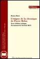 L' énigme de la chronique de Pierre Belon. Avec édition critique du manuscrit Arsenal 4651