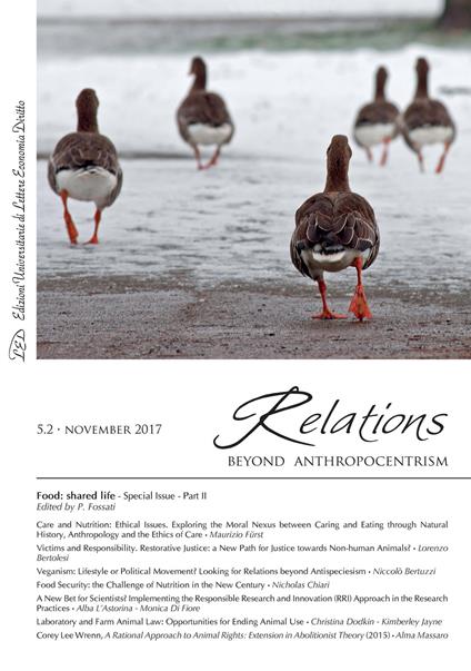 Relations. Beyond anthropocentrism (2017). Vol. 5\2: Food: shared life. - copertina