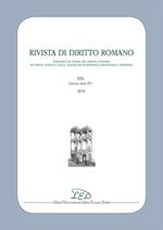 Rivista di diritto romano. Nuova serie (2019). Vol. 19