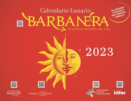 Barbanera. Calendario lunario 2023. Ediz. braille. Con audio - copertina