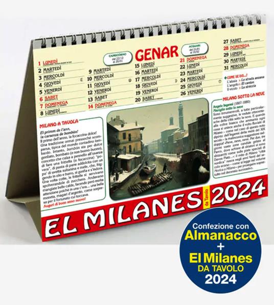 El Milanes 2024. Calendario da tavolo - copertina