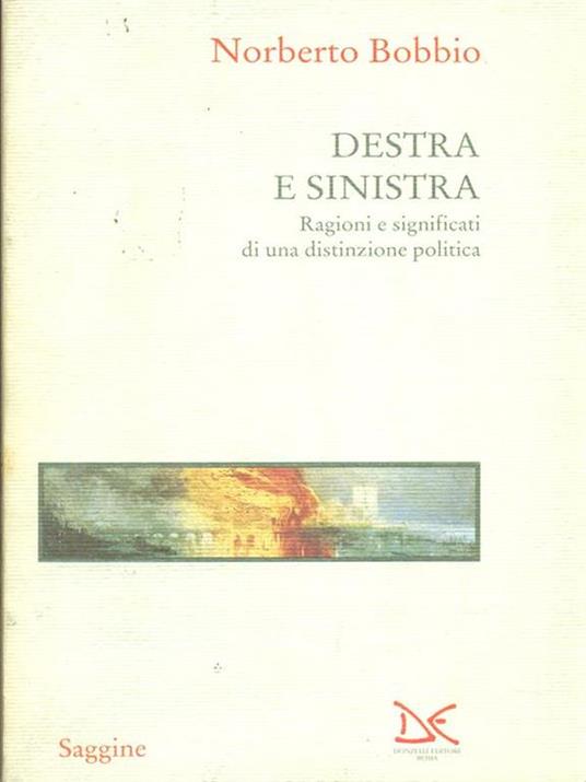 Destra e Sinistra. Ragioni e significati di una distinzione politica - Norberto Bobbio - copertina