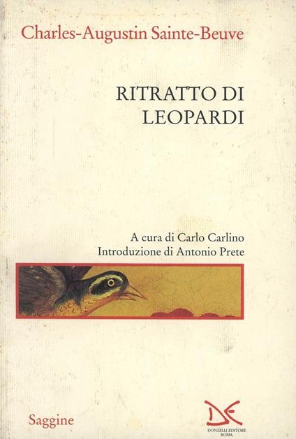 Ritratto di Leopardi - Charles A. Sainte-Beuve - copertina