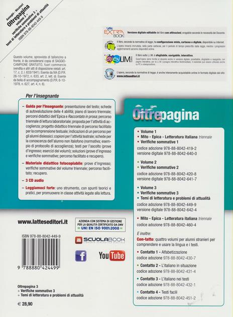  Oltrepagina. Con verifiche sommative. Con espansione online. Vol. 3 - 2