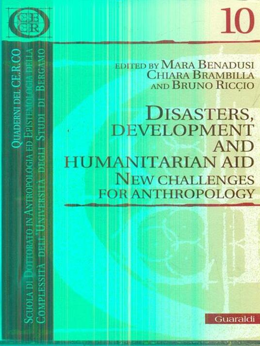 Disasters, development and humanitarian aid. New challenges for anthropology - copertina