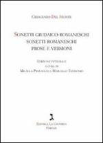 Sonetti giudaico-romaneschi, sonetti romaneschi, prove e versioni. Con CD Audio