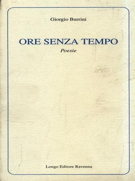 Ore senza tempo - Giorgio Burrini - copertina