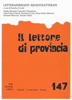 Il lettore di provincia. Vol. 147: Letterati/registi. Registi/letterati