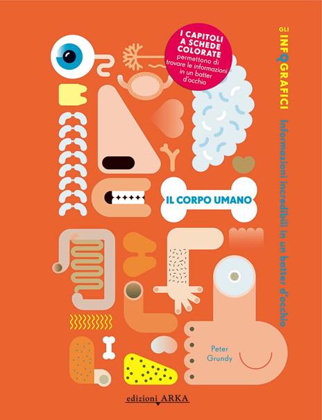 Il corpo umano. Gli infografici. Informazioni incredibili in un batter d'occhio. Ediz. a colori - Peter Grundy - copertina