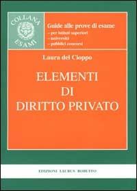 Elementi di diritto privato - Laura Del Cioppo - copertina