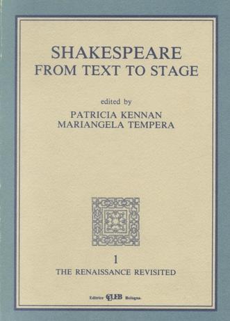 Shakespeare. From text to stage - copertina