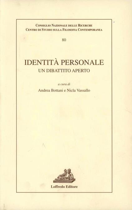 Identità personale (un dibattito aperto) - copertina