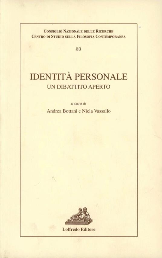 Identità personale (un dibattito aperto) - copertina