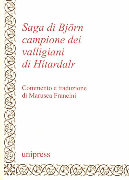 Saga di Bjorn campione dei valligiani di Hitardalr. Ediz. multilingue - copertina