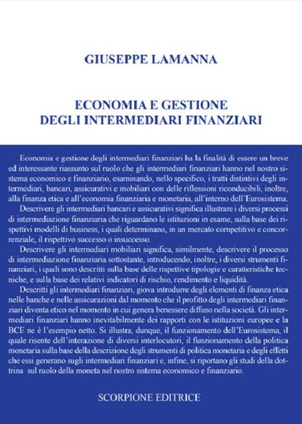 Economia e gestione degli intermediari finanziari - Giuseppe Lamanna - copertina