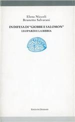 In difesa di «Giobbe e Salomon». Leopardi e la Bibbia