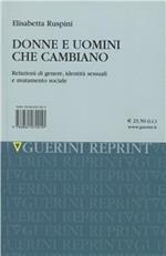 Donne e uomini che cambiano. Relazioni di genere, identità sessuali e mutamento sociale