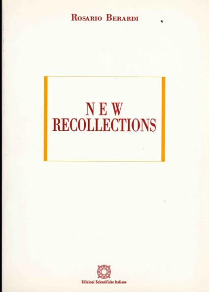 New recollections - Rosario Berardi - copertina