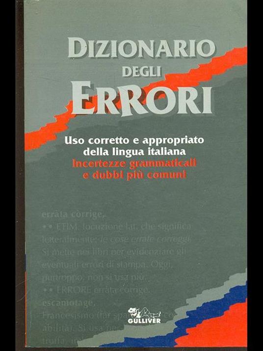 Dizionario degli errori - Caterina Gentili - copertina