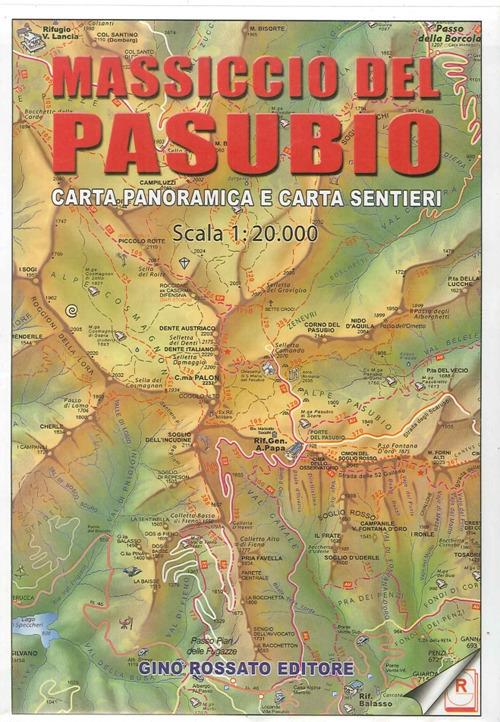 Carta panoramica delle piccole Dolomiti e Prealpi vicentine 1:20.000. Con carta sentieri massiccio del Pasubio - copertina