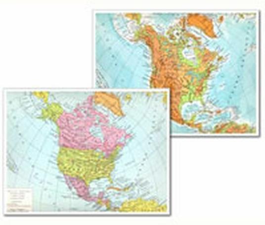 Cartina Geografica Fisico / Politica 29,7x42 America Settentrionale -  Belletti Editore - Cartoleria e scuola | IBS