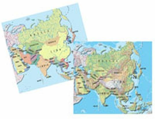 Cartina Geografica Fisico / Politica 29,7x42 Asia - Belletti Editore -  Cartoleria e scuola