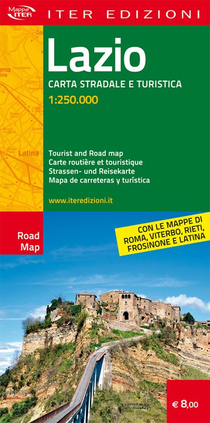 Lazio. Carta stradale e turistica 1:250.000 - copertina