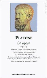 Le opere. Testo greco a fronte. Vol. 5: Minosse-Leggi-Epinomide-Lettere. - Platone - copertina